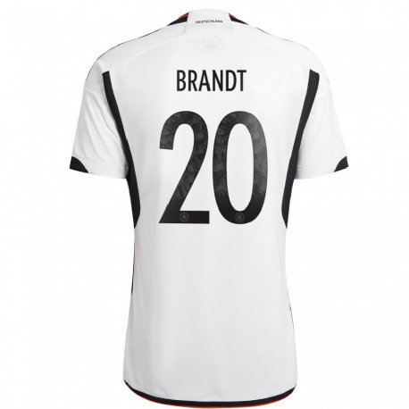 Kandiny Deti Nemecké Julian Brandt #20 Biely čierny Dresy Hazai Csapatmez 22-24 Triĭká