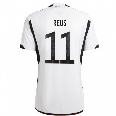 Kandiny Deti Nemecké Marco Reus #11 Biely čierny Dresy Hazai Csapatmez 22-24 Triĭká