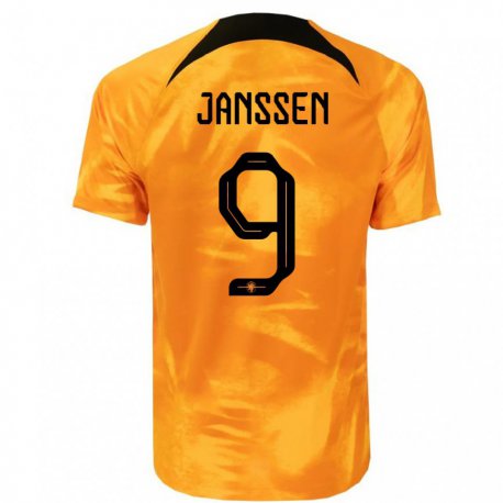 Kandiny Deti Holandské Vincent Janssen #9 Oranžový Laser Dresy Hazai Csapatmez 22-24 Triĭká