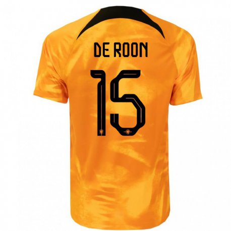 Kandiny Deti Holandské Marten De Roon #15 Oranžový Laser Dresy Hazai Csapatmez 22-24 Triĭká