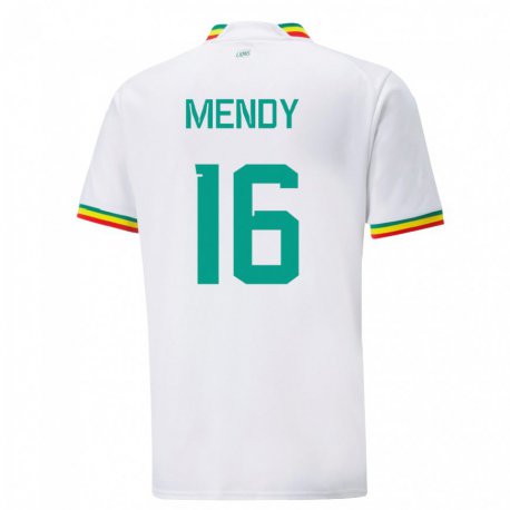 Kandiny Deti Senegalské Edouard Mendy #16 Biely Dresy Hazai Csapatmez 22-24 Triĭká
