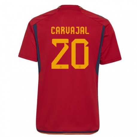 Kandiny Deti Španielske Daniel Carvajal #20 Červená Dresy Hazai Csapatmez 22-24 Triĭká