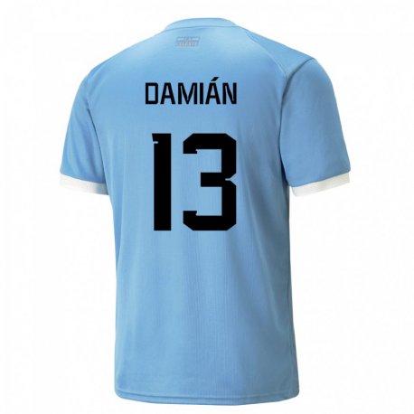 Kandiny Deti Uruguajské Damian Suarez #13 Modrá Dresy Hazai Csapatmez 22-24 Triĭká