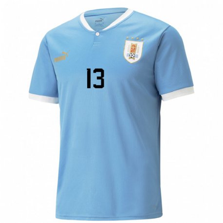 Kandiny Deti Uruguajské Damian Suarez #13 Modrá Dresy Hazai Csapatmez 22-24 Triĭká