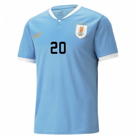 Kandiny Deti Uruguajské Diego Rossi #20 Modrá Dresy Hazai Csapatmez 22-24 Triĭká