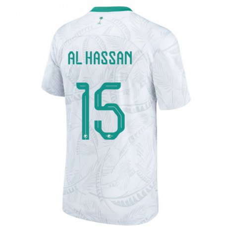 Kandiny Deti Saudskoarabské Ali Al Hassan #15 Biely Dresy Hazai Csapatmez 22-24 Triĭká