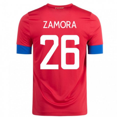Kandiny Deti Kostarické Alvaro Zamora #26 Červená Dresy Hazai Csapatmez 22-24 Triĭká