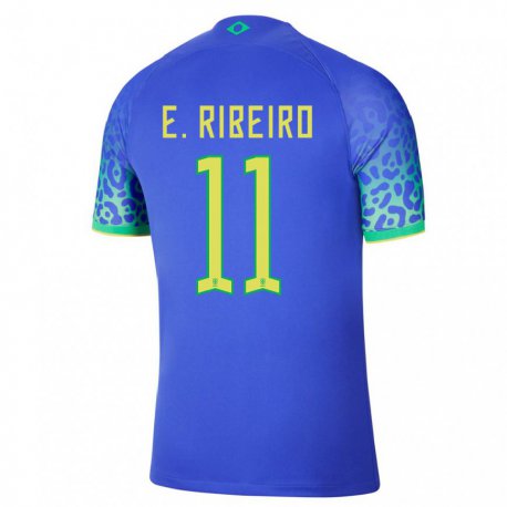 Kandiny Deti Brazílske Everton Ribeiro #11 Modrá Dresy Idegenbeli Csapatmez 22-24 Triĭká