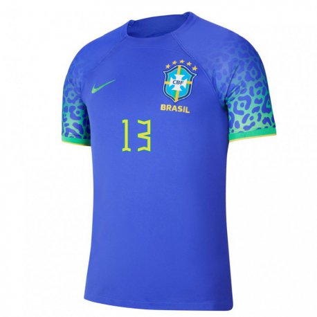 Kandiny Deti Brazílske Roger Ibanez #13 Modrá Dresy Idegenbeli Csapatmez 22-24 Triĭká