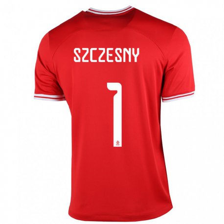 Kandiny Deti Poľské Wojciech Szczesny #1 Červená Dresy Idegenbeli Csapatmez 22-24 Triĭká