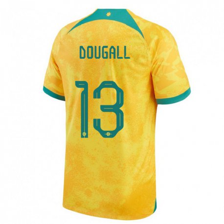 Kandiny Muži Austrálske Kenny Dougall #13 Zlatý Dresy Hazai Csapatmez 22-24 Triĭká