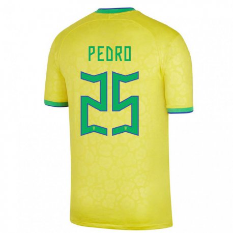 Kandiny Muži Brazílske Pedro #25 žltá Dresy Hazai Csapatmez 22-24 Triĭká