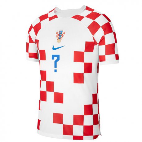 Kandiny Muži Chorvátske Tvoje Meno #0 Červená Biela Dresy Hazai Csapatmez 22-24 Triĭká