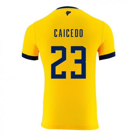 Kandiny Muži Ekvádorské Moises Caicedo #23 žltá Dresy Hazai Csapatmez 22-24 Triĭká