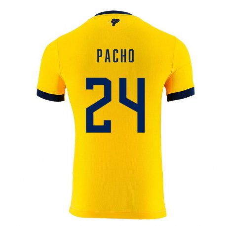 Kandiny Muži Ekvádorské William Pacho #24 žltá Dresy Hazai Csapatmez 22-24 Triĭká