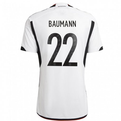 Kandiny Muži Nemecké Oliver Baumann #22 Biely čierny Dresy Hazai Csapatmez 22-24 Triĭká