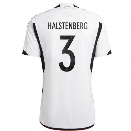 Kandiny Muži Nemecké Marcel Halstenberg #3 Biely čierny Dresy Hazai Csapatmez 22-24 Triĭká