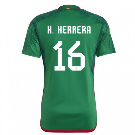 Kandiny Muži Mexické Hector Herrera #16 Zelená Dresy Hazai Csapatmez 22-24 Triĭká