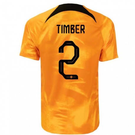 Kandiny Muži Holandské Jurrien Timber #2 Oranžový Laser Dresy Hazai Csapatmez 22-24 Triĭká