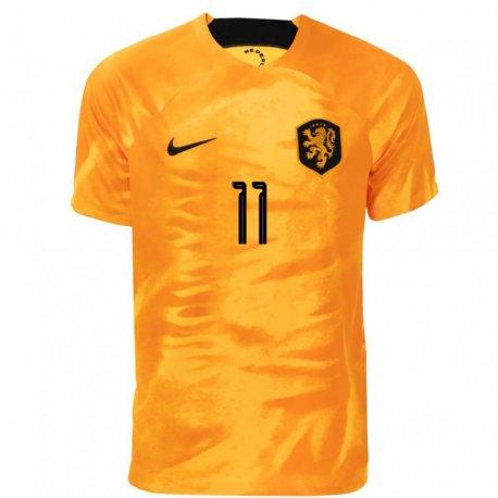 Kandiny Muži Holandské Steven Berghuis #11 Oranžový Laser Dresy Hazai Csapatmez 22-24 Triĭká
