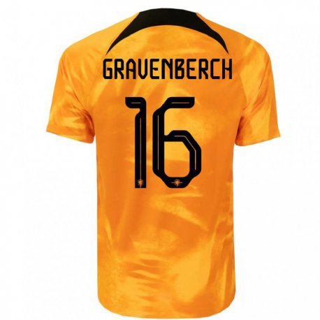 Kandiny Muži Holandské Ryan Gravenberch #16 Oranžový Laser Dresy Hazai Csapatmez 22-24 Triĭká