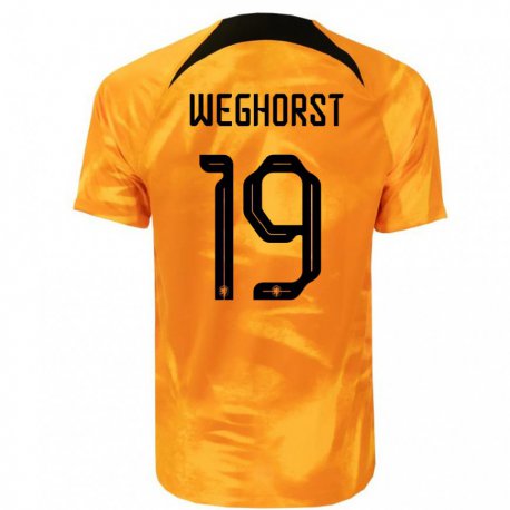 Kandiny Muži Holandské Wout Weghorst #19 Oranžový Laser Dresy Hazai Csapatmez 22-24 Triĭká