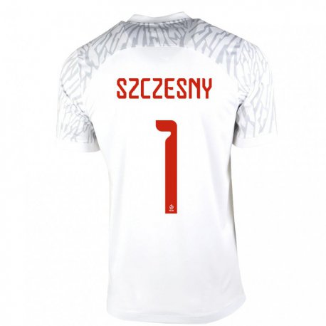 Kandiny Muži Poľské Wojciech Szczesny #1 Biely Dresy Hazai Csapatmez 22-24 Triĭká