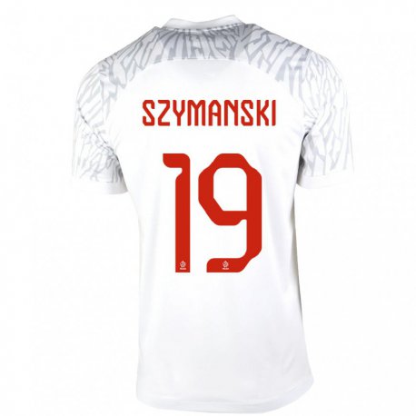 Kandiny Muži Poľské Sebastian Szymanski #19 Biely Dresy Hazai Csapatmez 22-24 Triĭká