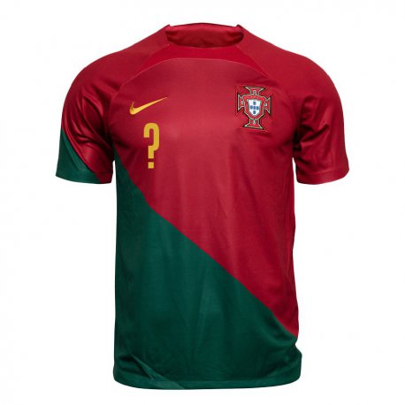 Kandiny Muži Portugalské Tvoje Meno #0 Červená Zelená Dresy Hazai Csapatmez 22-24 Triĭká