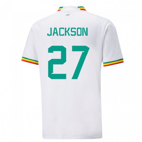 Kandiny Muži Senegalské Nicolas Jackson #27 Biely Dresy Hazai Csapatmez 22-24 Triĭká