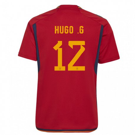 Kandiny Muži Španielske Hugo Guillamon #12 Červená Dresy Hazai Csapatmez 22-24 Triĭká