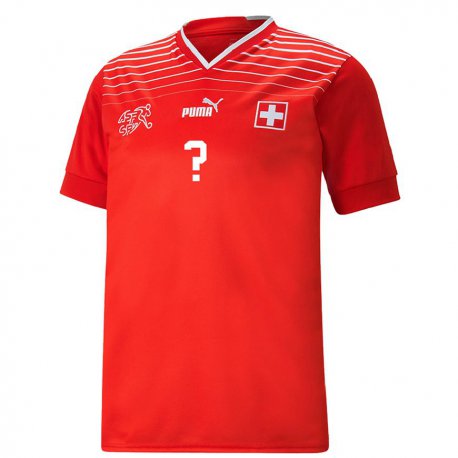 Kandiny Muži Švajčiarske Tvoje Meno #0 Červená Dresy Hazai Csapatmez 22-24 Triĭká