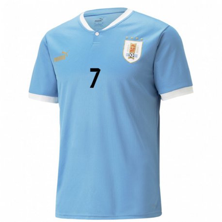 Kandiny Muži Uruguajské Nicolas De La Cruz #7 Modrá Dresy Hazai Csapatmez 22-24 Triĭká