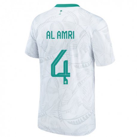 Kandiny Muži Saudskoarabské Abdulelah Al Amri #4 Biely Dresy Hazai Csapatmez 22-24 Triĭká