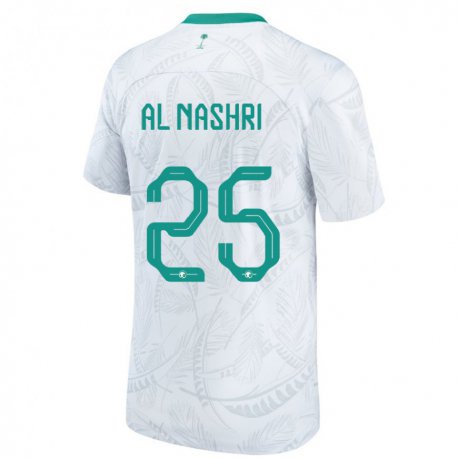 Kandiny Muži Saudskoarabské Awad Al Nashri #25 Biely Dresy Hazai Csapatmez 22-24 Triĭká