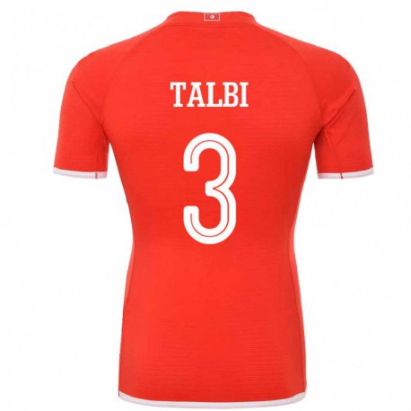 Kandiny Muži Tuniské Montassar Talbi #3 Červená Dresy Hazai Csapatmez 22-24 Triĭká