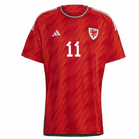 Kandiny Muži Waleské Gareth Bale #11 Červená Dresy Hazai Csapatmez 22-24 Triĭká