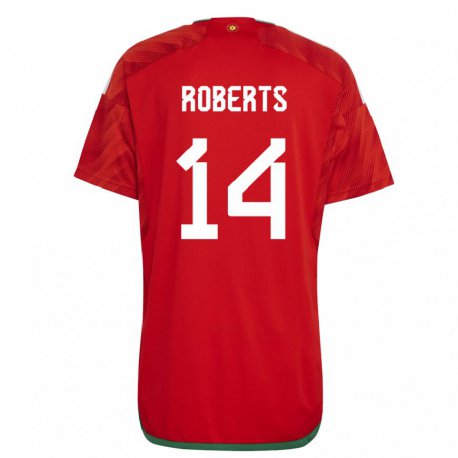 Kandiny Muži Waleské Connor Roberts #14 Červená Dresy Hazai Csapatmez 22-24 Triĭká