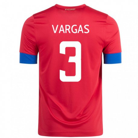 Kandiny Muži Kostarické Juan Pablo Vargas #3 Červená Dresy Hazai Csapatmez 22-24 Triĭká