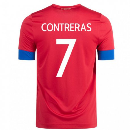 Kandiny Muži Kostarické Anthony Contreras #7 Červená Dresy Hazai Csapatmez 22-24 Triĭká