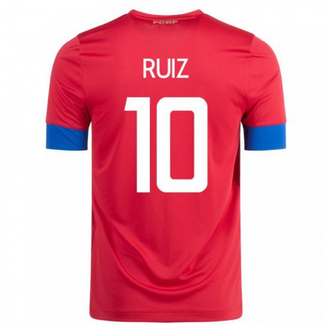 Kandiny Muži Kostarické Bryan Ruiz #10 Červená Dresy Hazai Csapatmez 22-24 Triĭká