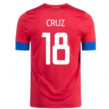 Kandiny Muži Kostarické Aaron Cruz #18 Červená Dresy Hazai Csapatmez 22-24 Triĭká