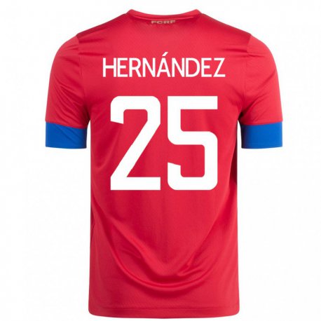 Kandiny Muži Kostarické Anthony Hernandez #25 Červená Dresy Hazai Csapatmez 22-24 Triĭká