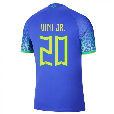 Kandiny Muži Brazílske Vinicius Junior #20 Modrá Dresy Idegenbeli Csapatmez 22-24 Triĭká