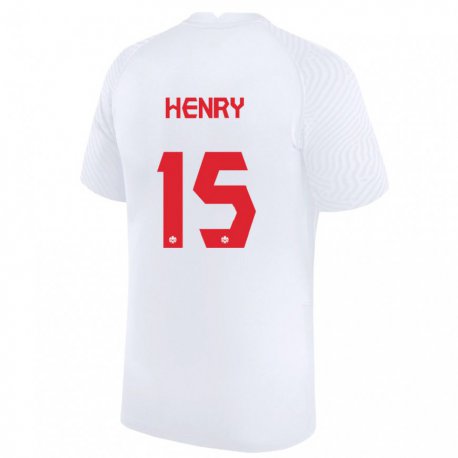 Kandiny Muži Kanadské Doneil Henry #15 Biely Dresy Idegenbeli Csapatmez 22-24 Triĭká