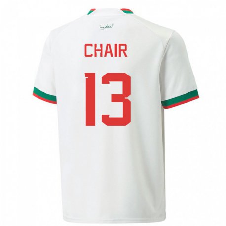 Kandiny Muži Marocké Iliass Chair #13 Biely Dresy Idegenbeli Csapatmez 22-24 Triĭká