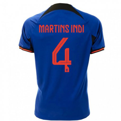 Kandiny Muži Holandské Bruno Martins Indi #4 Kráľovská Modrá Dresy Idegenbeli Csapatmez 22-24 Triĭká
