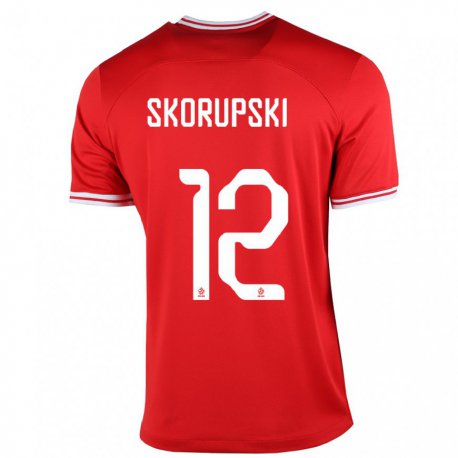 Kandiny Muži Poľské Lukasz Skorupski #12 Červená Dresy Idegenbeli Csapatmez 22-24 Triĭká