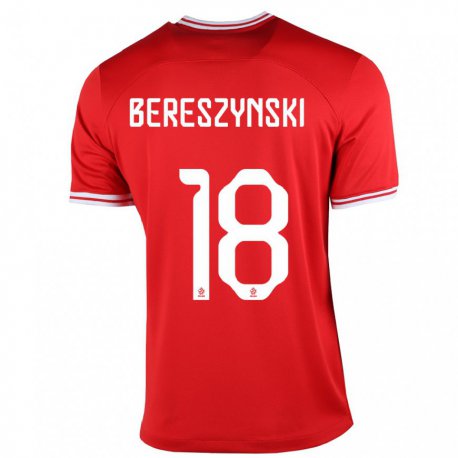 Kandiny Muži Poľské Bartosz Bereszynski #18 Červená Dresy Idegenbeli Csapatmez 22-24 Triĭká