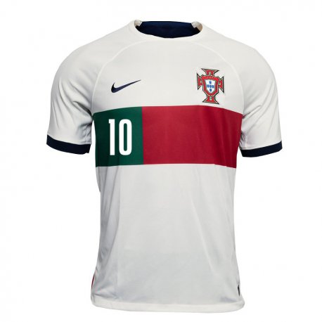 Kandiny Muži Portugalské Joao Mario #10 Biely Dresy Idegenbeli Csapatmez 22-24 Triĭká